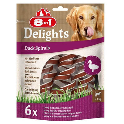 8in1 Delights Duck Spirals Ördekli Burgu Köpek Ödülü 6 Lı - 1