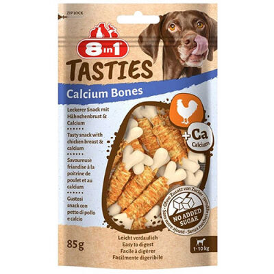 8in1 Tasties Calcium Bones Tavuk Sargılı Kemik Köpek Ödülü 85 Gr - 1