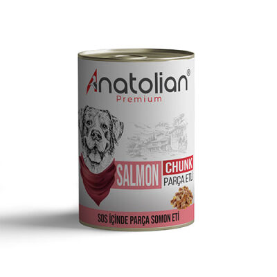 Anatolian Premium Parça Etli Somonlu Yetişkin Köpek Konservesi 400 Gr - 1