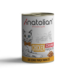 Anatolian Premium Parça Etli Tavuklu Yetişkin Kedi Konservesi 400 Gr - Anatolian
