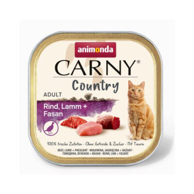 Animonda Carny Country Sığırlı Kuzulu ve Sülünlü Yetişkin Kedi Konservesi 100 Gr - 1