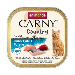 Animonda Carny Country Tavuklu Hindili ve Alabalıklı Yetişkin Kedi Konservesi 100 Gr - Animonda