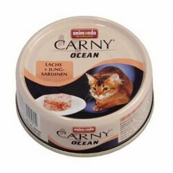 Animonda Carny Ocean Somonlu ve Sardalyalı Yetişkin Kedi Konservesi 6 Adet 80 Gr - Animonda