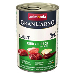 Animonda GranCarno Sığır Etli Elmalı ve Geyik Etli Yetişkin Köpek Konservesi 400 Gr - Animonda