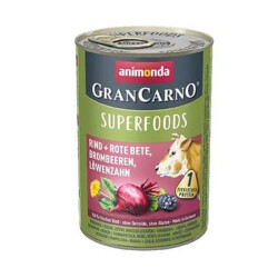 Animonda GranCarno Superfoods Sığır Etli Pancar ve Böğürtlenli Yetişkin Köpek Konservesi 400 Gr - Animonda