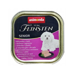 Animonda Vom Feinsten Senior Kümes Hayvanlı ve Kuzulu Yaşlı Köpek Konservesi 150 Gr - Animonda