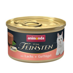 Animonda Vom Feinsten Somonlu ve Kümes Hayvanlı Yetişkin Kedi Konservesi 85 Gr - Animonda