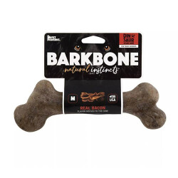 BarkBone Dinosaur Bacon Aromalı Bitmeyen Köpek Çiğneme Kemiği Küçük Boy 16,5 Cm - BarkBone