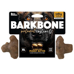 BarkBone Natural Fıstık Ezmesi Aromalı Bitmeyen Köpek Çiğneme Kemiği Büyük Boy 27 Cm - 1