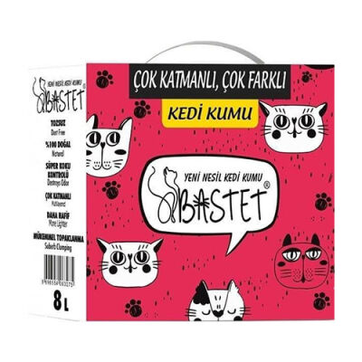 Bastet Topaklanan Premium Doğal Kedi Kumu 2 Adet 8 Lt - 2
