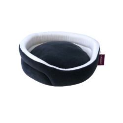 Bedspet Ağızlıklı Sepet Kedi ve Küçük Irk Köpek Yatağı Füme - Bedspet