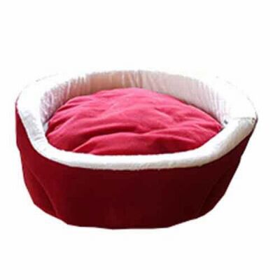Bedspet Ağızlıklı Sepet Kedi ve Küçük Irk Köpek Yatağı Kırmızı - 1