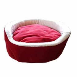 Bedspet Ağızlıklı Sepet Kedi ve Küçük Irk Köpek Yatağı Kırmızı - Bedspet