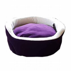 Bedspet Ağızlıklı Sepet Kedi ve Küçük Irk Köpek Yatağı Mor - Bedspet