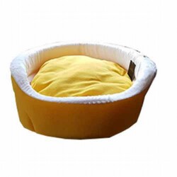 Bedspet Ağızlıklı Sepet Kedi ve Küçük Irk Köpek Yatağı Sarı - Bedspet
