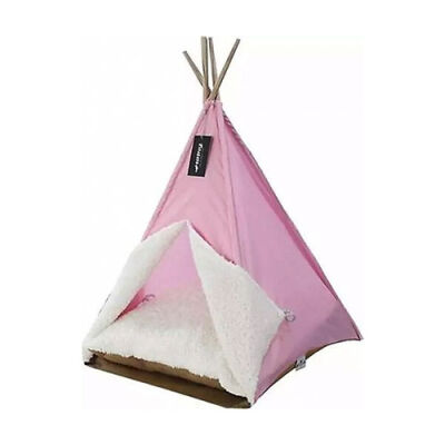 Bedspet Kedi ve Küçük Irk Köpek Çadırı ​Pembe 50x50x70 Cm - 1