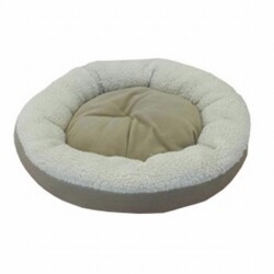 Bedspet Simit Kedi ve Küçük Irk Köpek Yatağı Bej - Bedspet