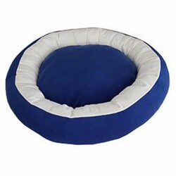 Bedspet Simit Kedi ve Küçük Irk Köpek Yatağı Mavi Beyaz - Bedspet