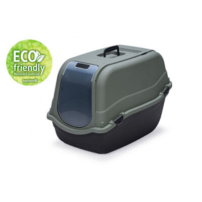 Beeztees Kapalı Kedi Tuvaleti Koku Filtreli Antrasit Koyu Mavi 64x44x46 Cm - 1