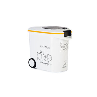 Beeztees Tekerlekli Özel Kapaklı Plastik Köpek Mama Saklama Kabı 35 Lt - 1