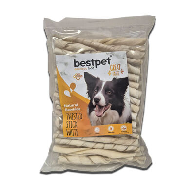 BestPet Burgu Beyaz Kemik Çubuk Köpek Ödülü 350 Gr - 1