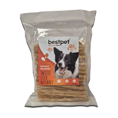 BestPet Burgu Doğal Natural Kemik Çubuk Köpek Ödülü 350 Gr - 1