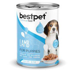 BestPet Parça Etli Kuzu Etli Yavru Köpek Konservesi 6 Adet 400 Gr - Bestpet