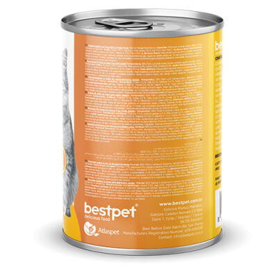 BestPet Parça Etli Tavuk Etli Yetişkin Kedi Konservesi 400 Gr - 3