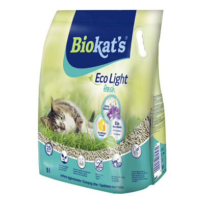 Biokat's Eco Light Fresh Spring Blossom Bahar Çiçeği Kokulu Pelet Kedi Kumu 2x5 Lt - 1