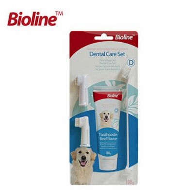 Bioline Dental Biftek Aromalı Köpek Ağız Diş Bakım Seti 100 Gr - 1
