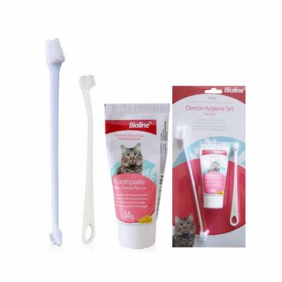 Bioline Peynir Aromalı Kedi Ağız Bakım Seti - 1