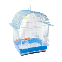 Birdlife Çift Kapılı Kuş Kafesi Mavi 34,5x28x46 Cm - Birdlife