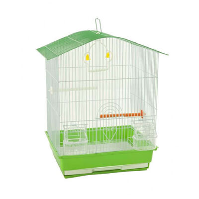 Birdlife Çift Kapılı Kuş Kafesi Yeşil 34,5x28x46 Cm - 1