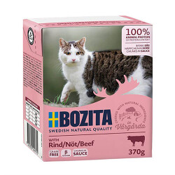 Bozita Chunks Sauce Natural Soslu Parça Biftekli Tahılsız Yetişkin Kedi Konservesi 370 Gr - Bozita