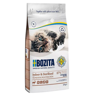 Bozita İndoor Sterilised Geyik Etli Tahılsız Kısırlaştırılmış Kedi Maması 10 Kg - 1