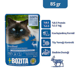Bozita Ren Geyiği Etli Soslu Kısırlaştırılmış Kedi Konservesi 85 Gr - 3