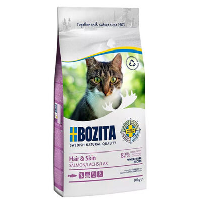Bozita Somonlu Buğdaysız Tüy ve Deri Sağlığı Destekleyici Yetişkin Kedi Maması 10 kg - 1