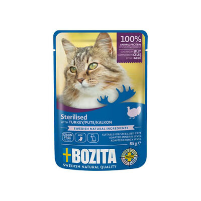 Bozita Sterilised Hindi Etli Jelly Tahılsız Kısırlaştırılmış Kedi Konservesi 85 Gr - 1