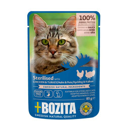 Bozita Tavuklu ve Hindili Soslu Kısırlaştırılmış Kedi Konservesi 85 Gr - Bozita