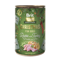 Brit Care Dog Christmas Tavşan ve Hindi Etli Yetişkin Köpek Konservesi 400 Gr - Brit Care
