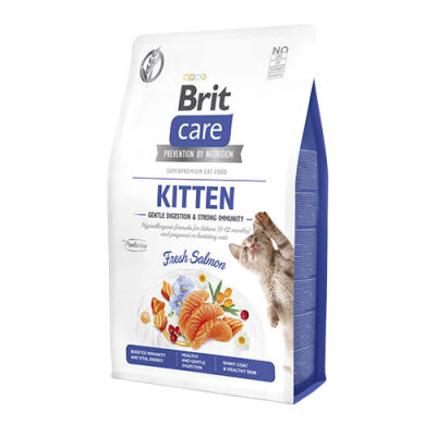 Brit Care Gentle Digestion & Strong Immunity Somonlu Tahılsız Yavru Kedi Maması 2 Kg - 1