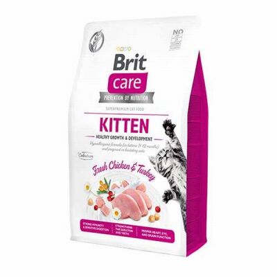 Brit Care Hypoallergenic Tavuklu ve Hindili Tahılsız Yavru Kedi Maması 2 Kg - 1