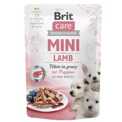 Brit Care Mini Puppy Kuzu Etli Soslu Fileto Küçük Irk Yavru Köpek Konservesi 85 Gr - Brit Care