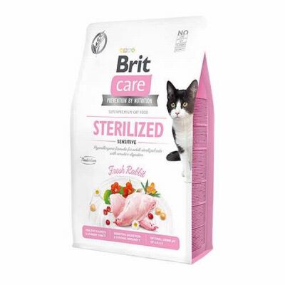 Brit Care Sensitive Hypoallergenic Tavşanlı Tahılsız Kısırlaştırılmış Kedi Maması 2 Kg - 1