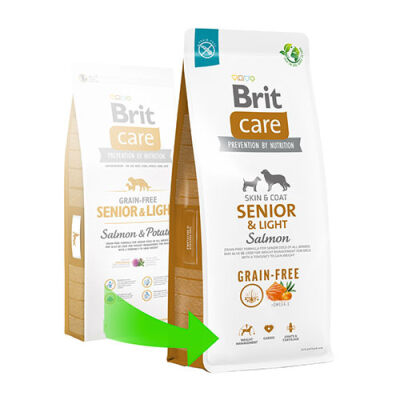 Brit Care Skin Coat Senior Light Somonlu Tahılsız Light Yaşlı Köpek Maması 3 Kg - 1