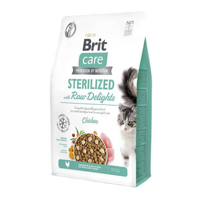 Brit Care Sterilized Raw Delights Tavuklu Tahılsız Kısırlaştırılmış Kedi Maması 2 Kg - 1