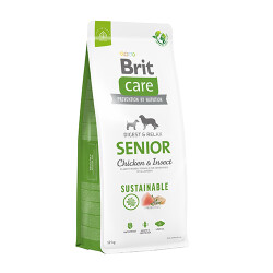 Brit Care Sustainable Senior Chicken & Insect Tavuklu ve Larva Proteinli Yaşlı Köpek Maması 12 Kg - Brit Care