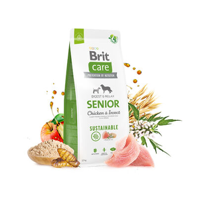 Brit Care Sustainable Senior Chicken & Insect Tavuklu ve Larva Proteinli Yaşlı Köpek Maması 12 Kg - 2