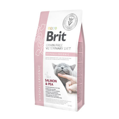 Brit Care Veterinary Diet Hypoallergenic Somonlu Tahılsız Hipoalerjenik Kedi Maması 5 Kg - 1