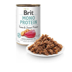 Brit Mono Protein Ton Balıklı ve Tatlı Patatesli Hassas Yetişkin Köpek Konservesi 400 Gr - 2